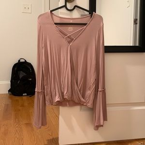 American Eagle Shirt with Bell Sleeves